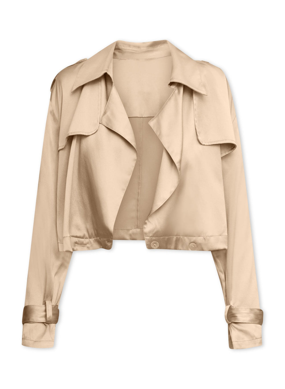Kensington Trench Cropped - Almondine