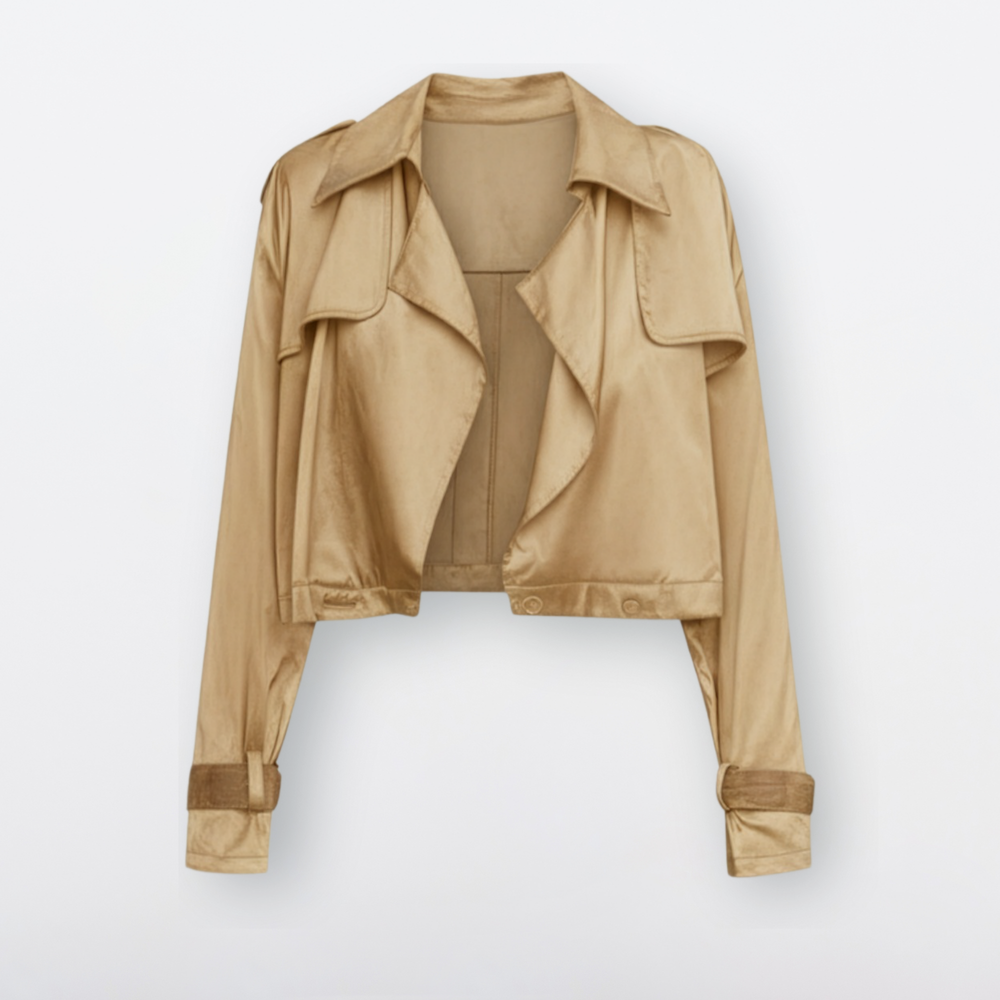 Kensington Trench Cropped - Bone