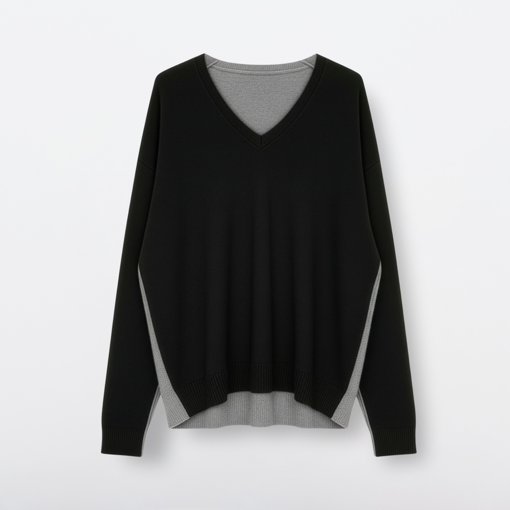 Nocciola Oversized Sweater - Noir