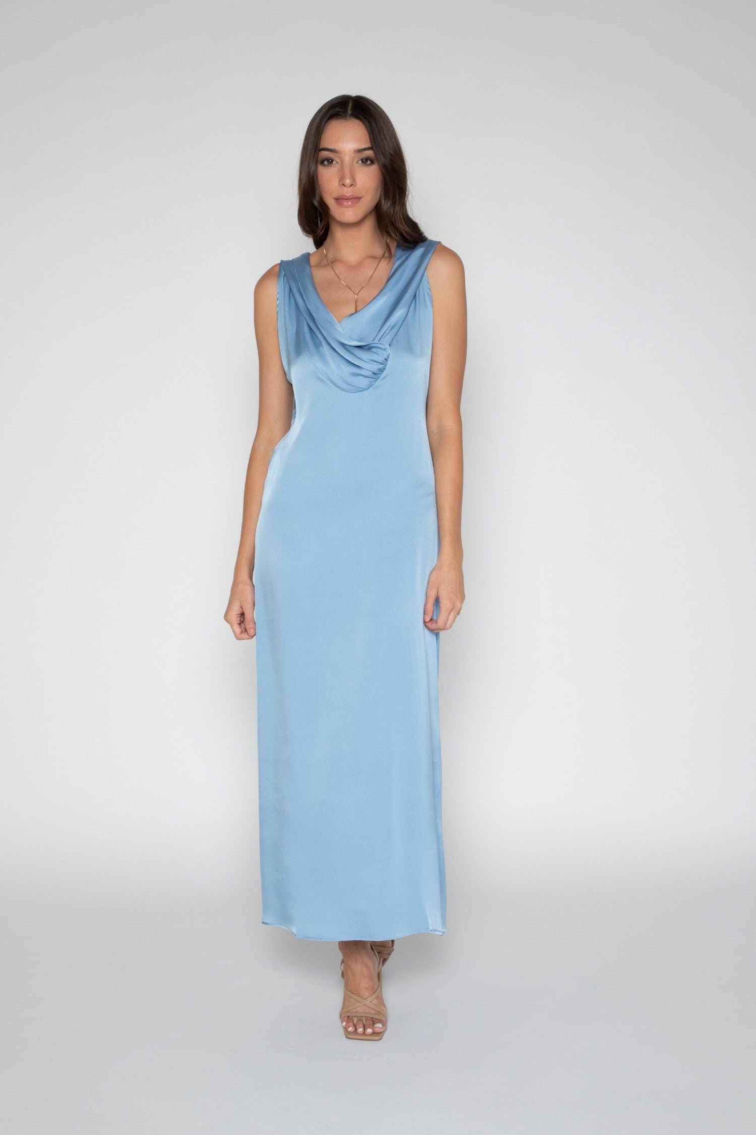 Sahara Hooded Dress Aero Blue Size S