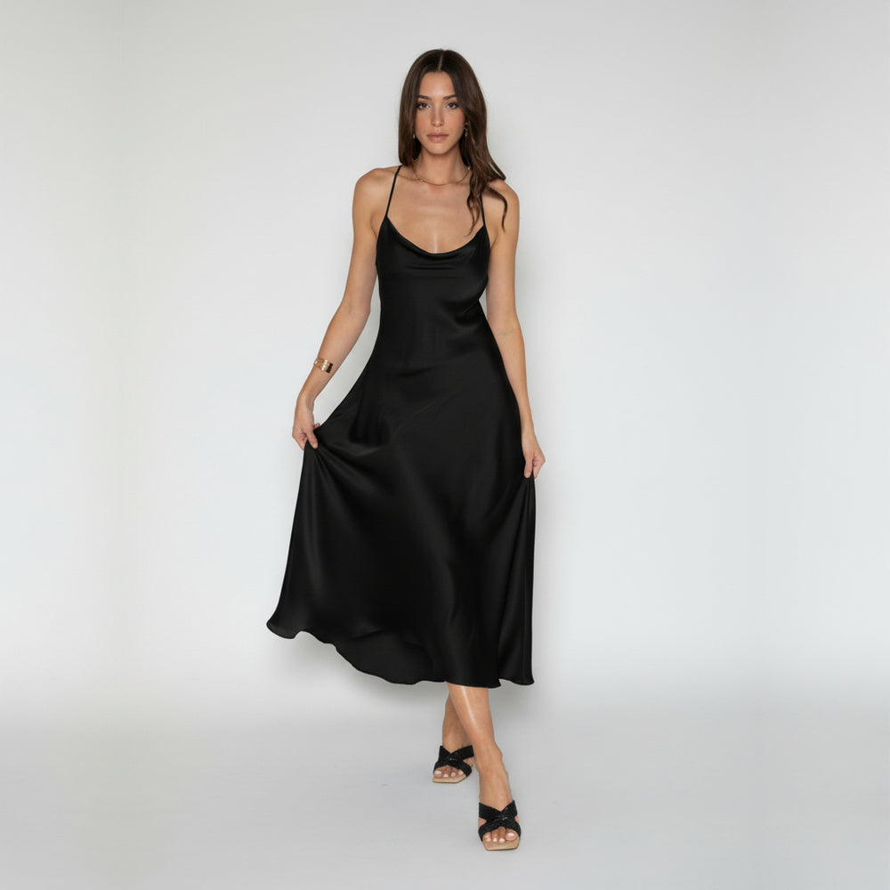 Sao Paulo Slip Dress - Noir
