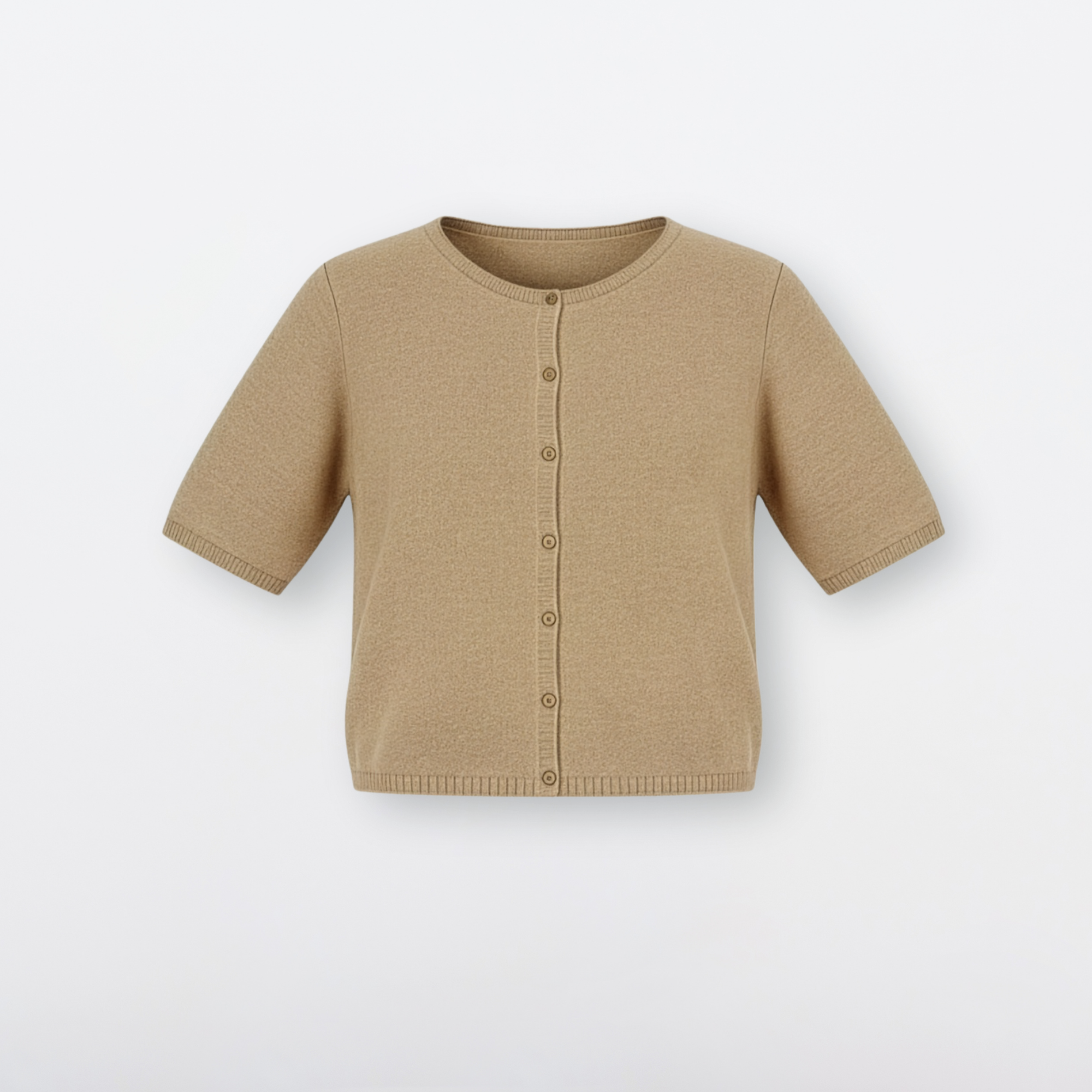 Short Sleeve Cashmere Cardigan - Nouvelle / Silk95Five