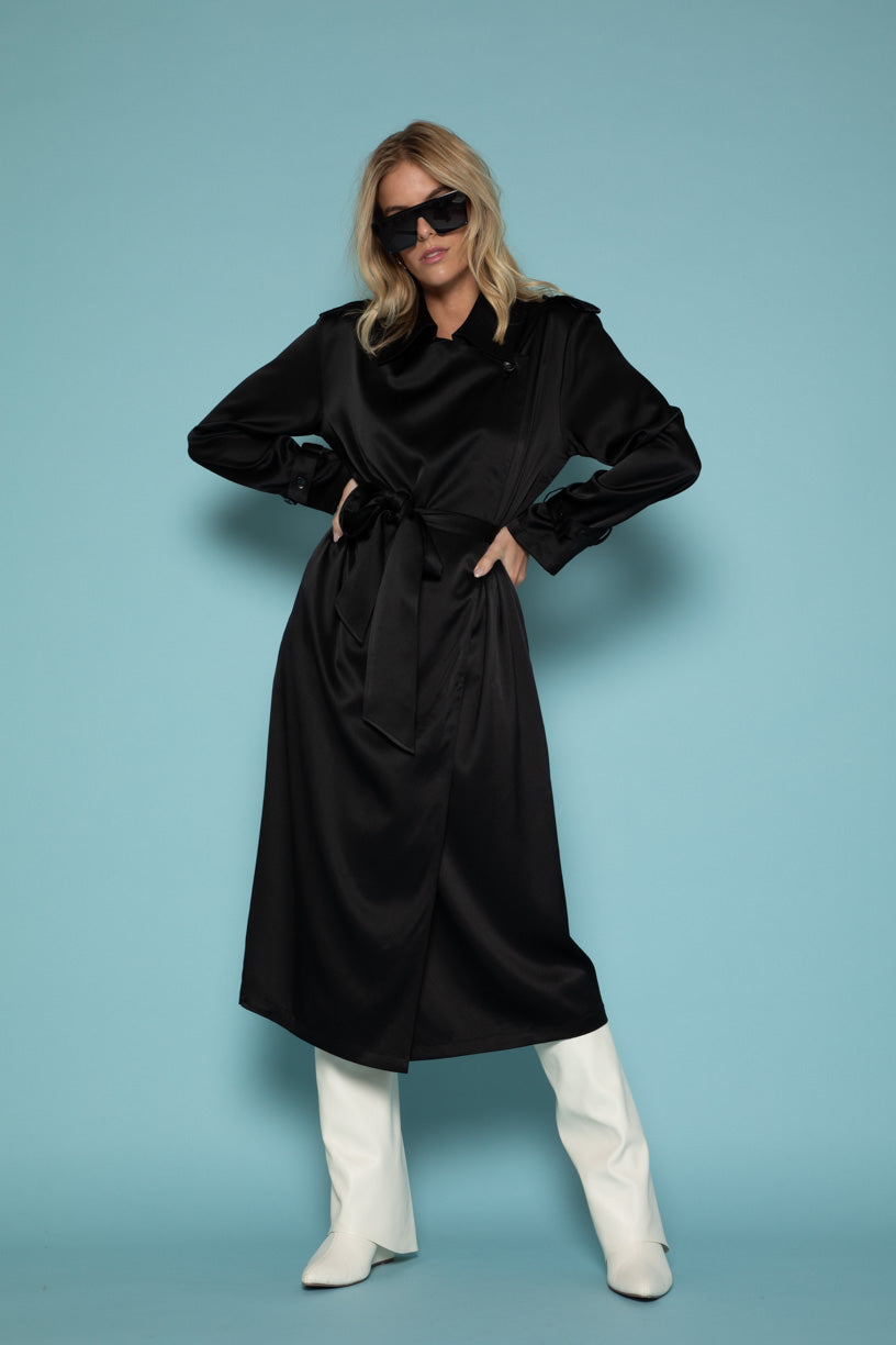Soho Trench Dress Luxe Nouvelle White Size S
