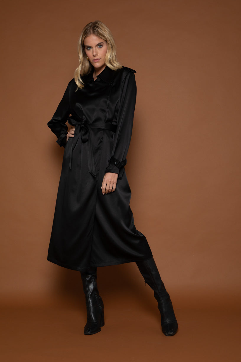 Soho Trench Dress Luxe Nouvelle White Size L