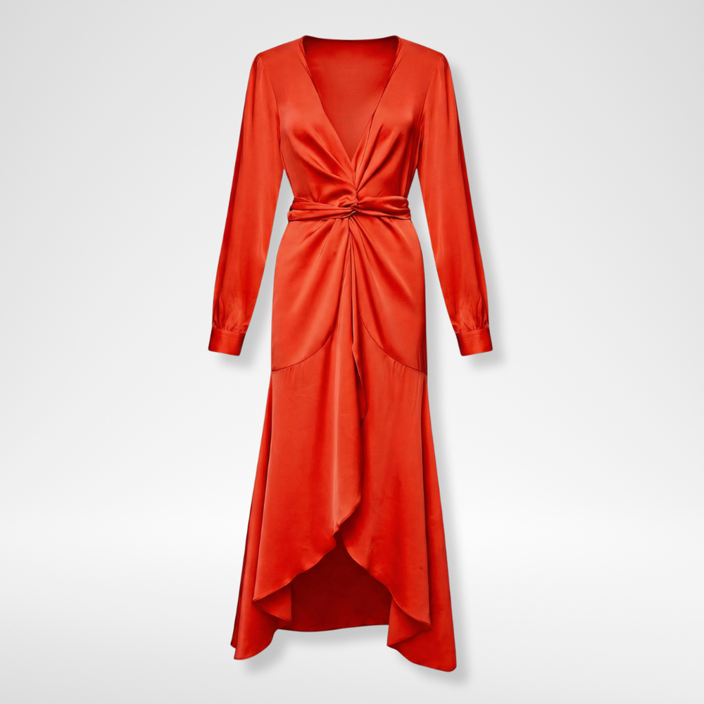 Ananda Long Dress - Strelitza, Scarlet, Poinciana