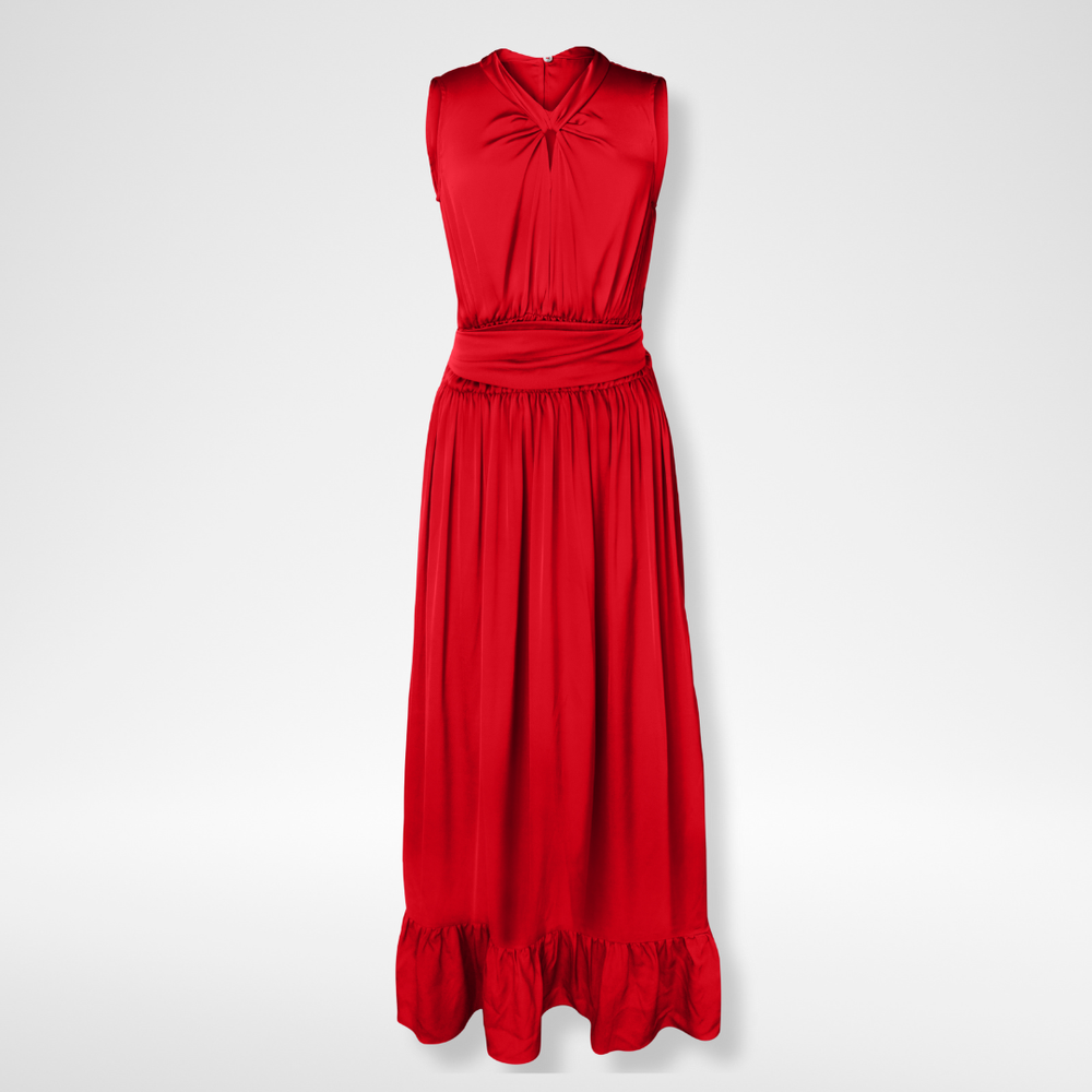 Constantia Dress - Strelitza, Scarlet, Poinciana