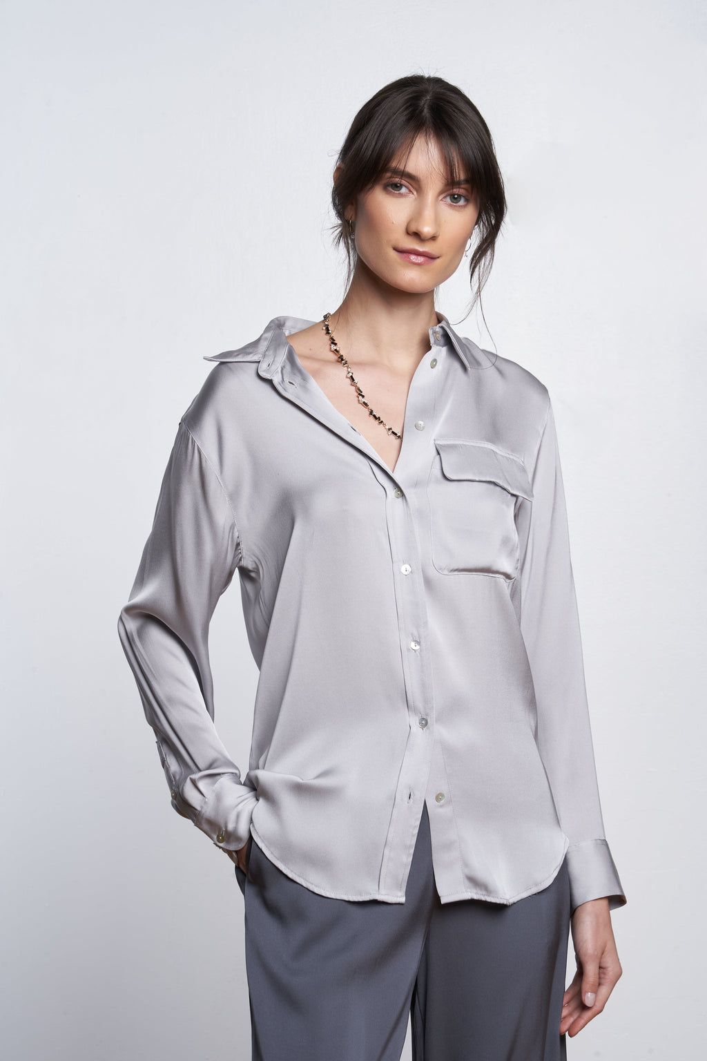 India Shirt Silver Lining Size L