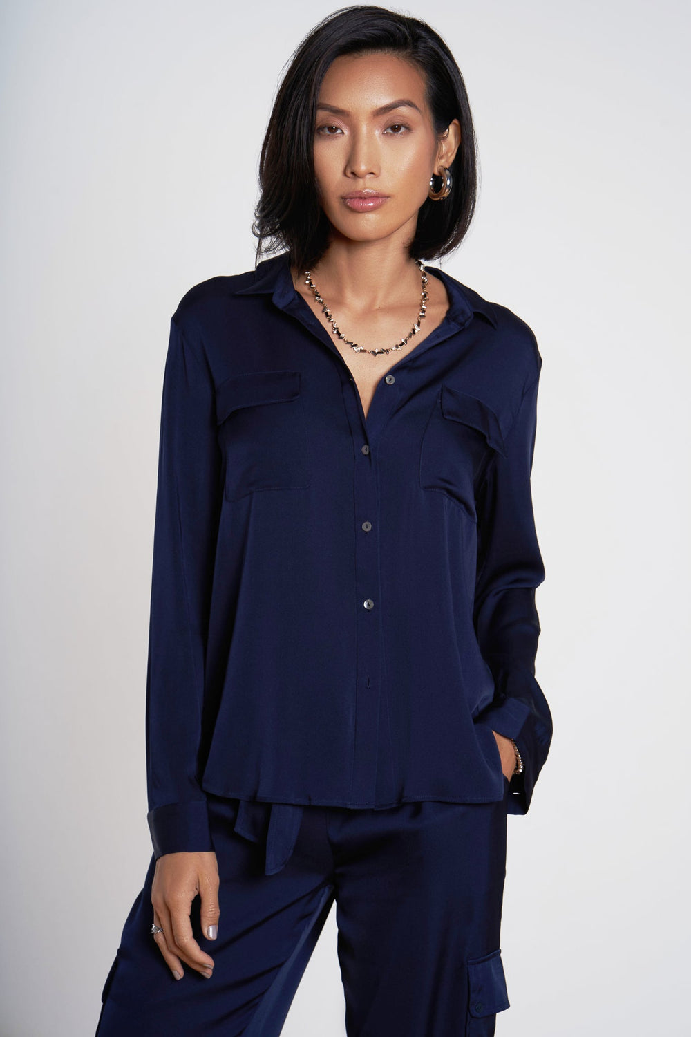 Monte Carlo Double Pocket Shirt - Navy