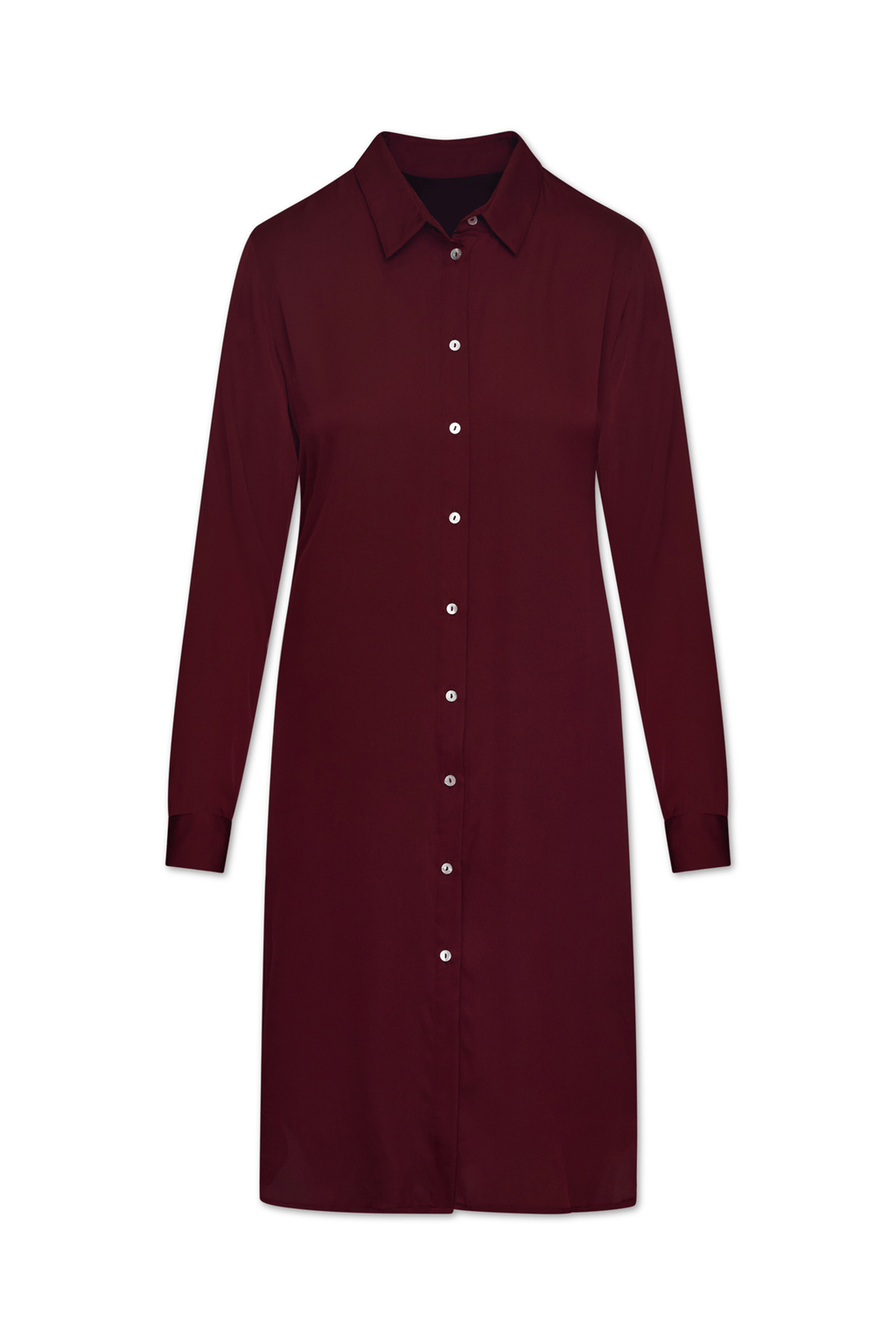 Sicily Shirt Dress Bordeaux Size L